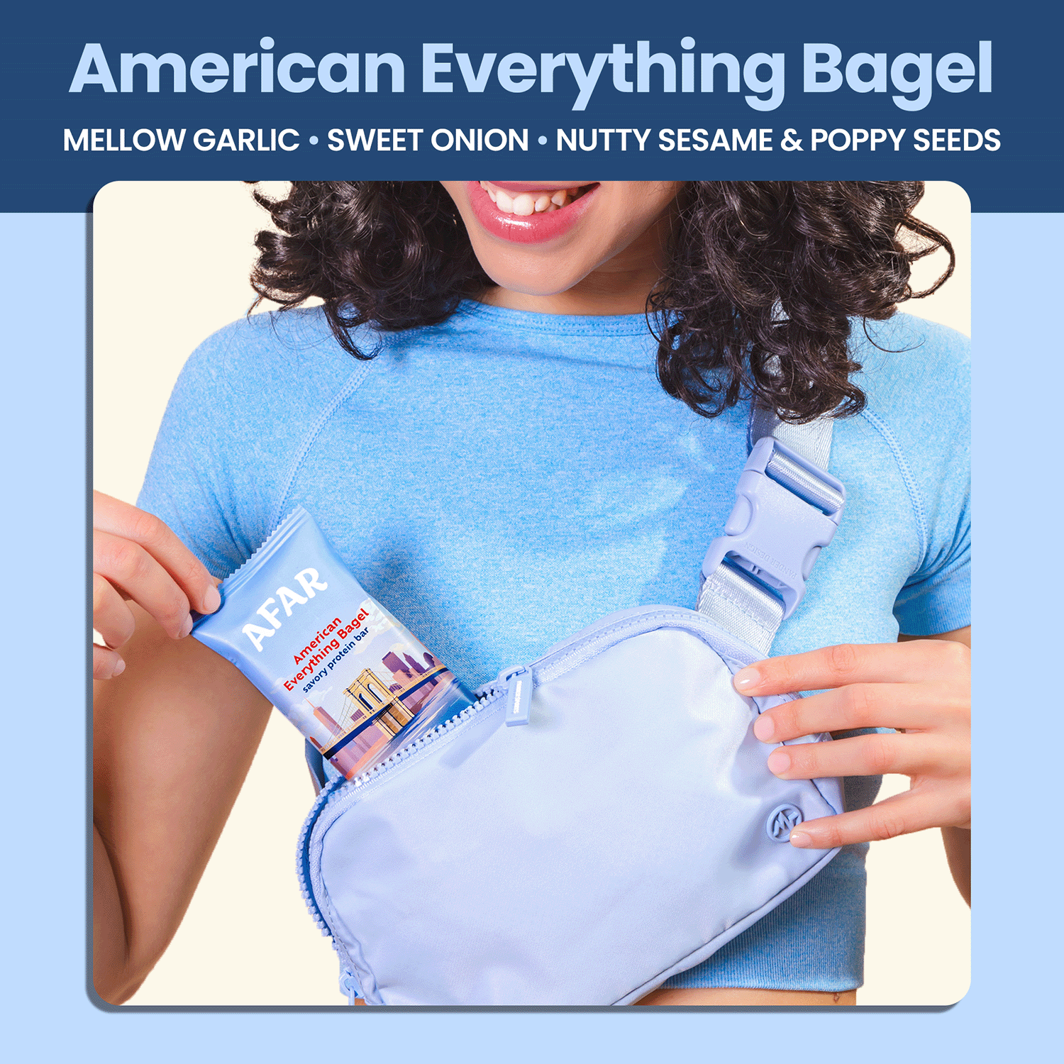 Afar savory protein bars - American Everything Bagel flavor notes