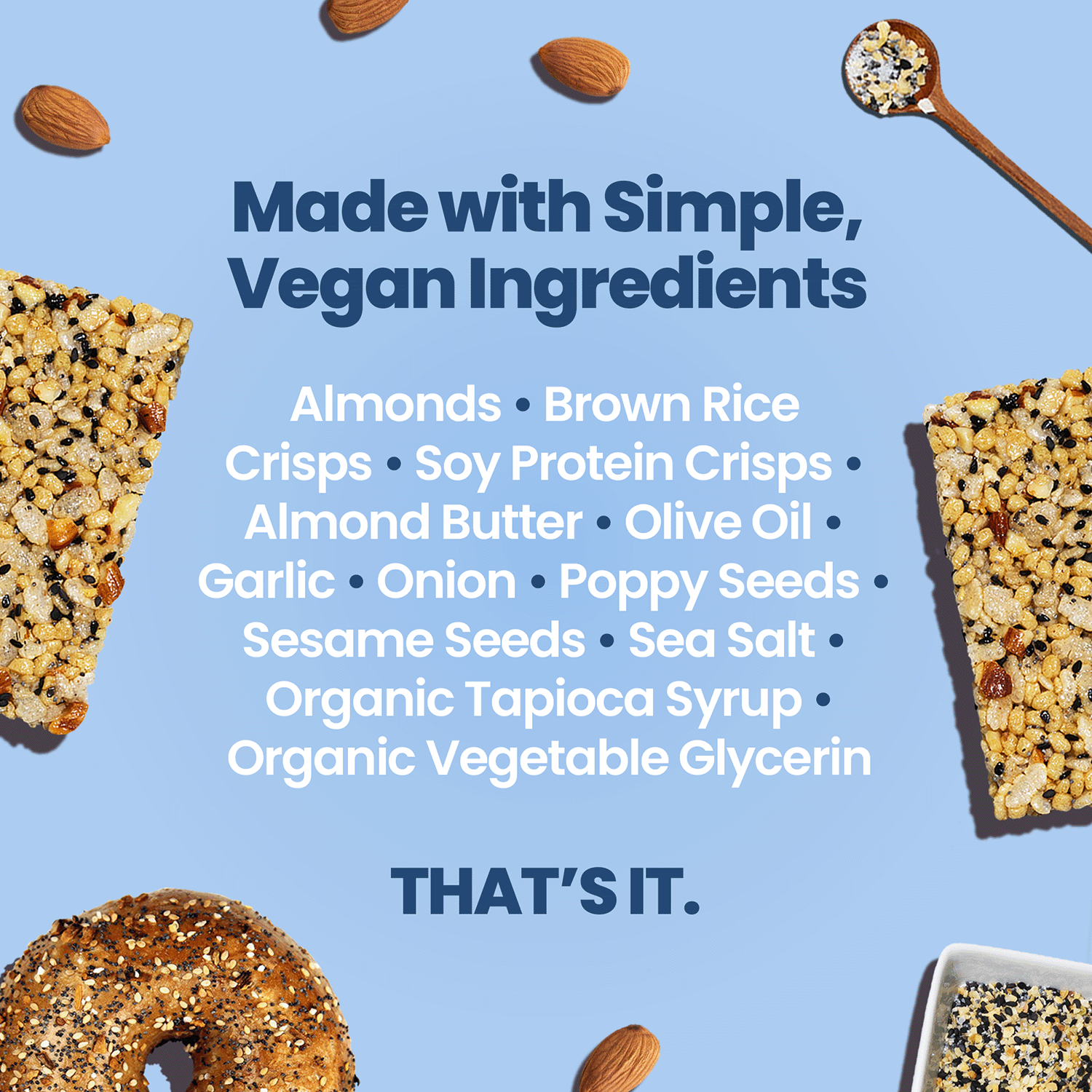 Afar savory protein bars, American Everything Bagel ingredients