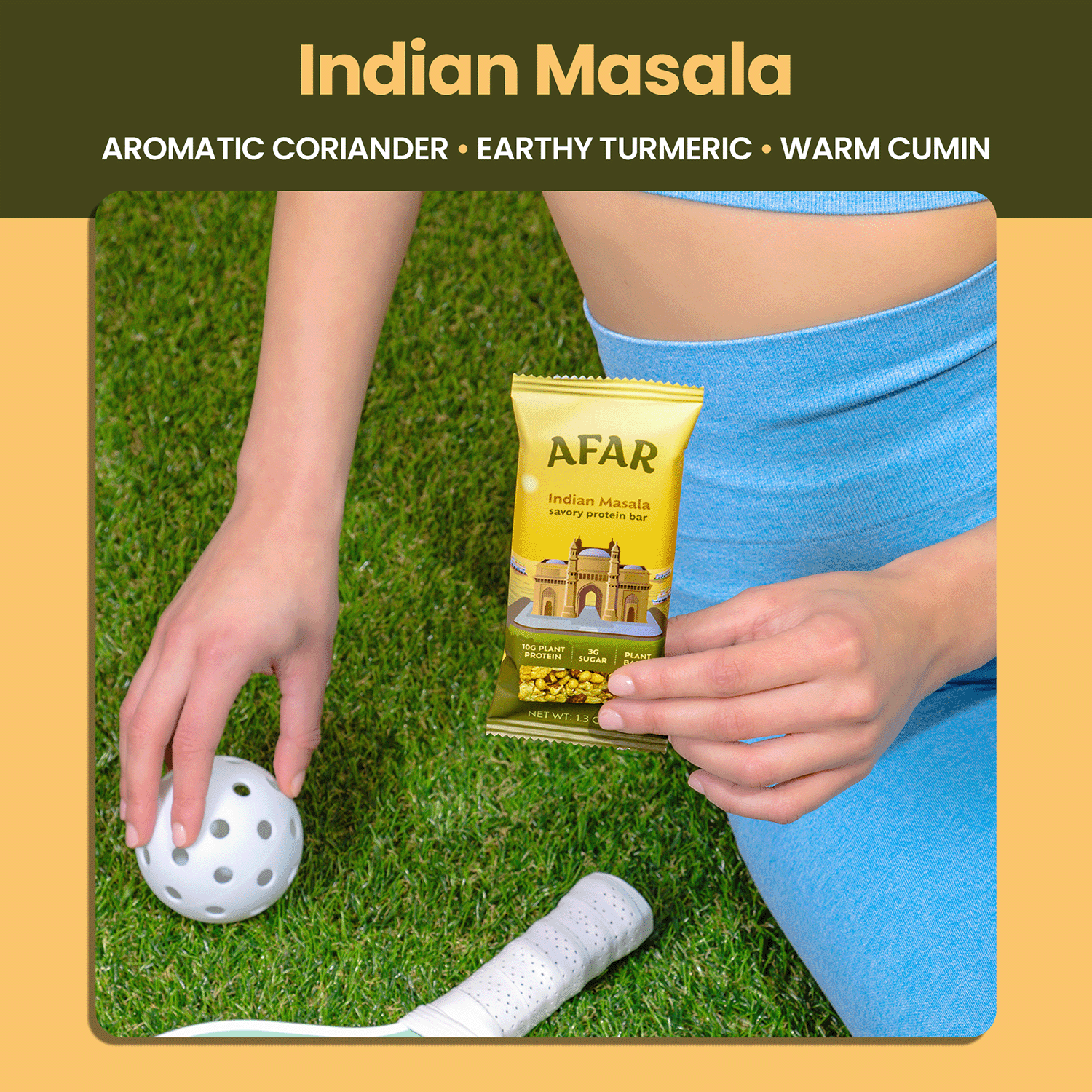 Afar savory protein bars - Indian Masala flavor notes