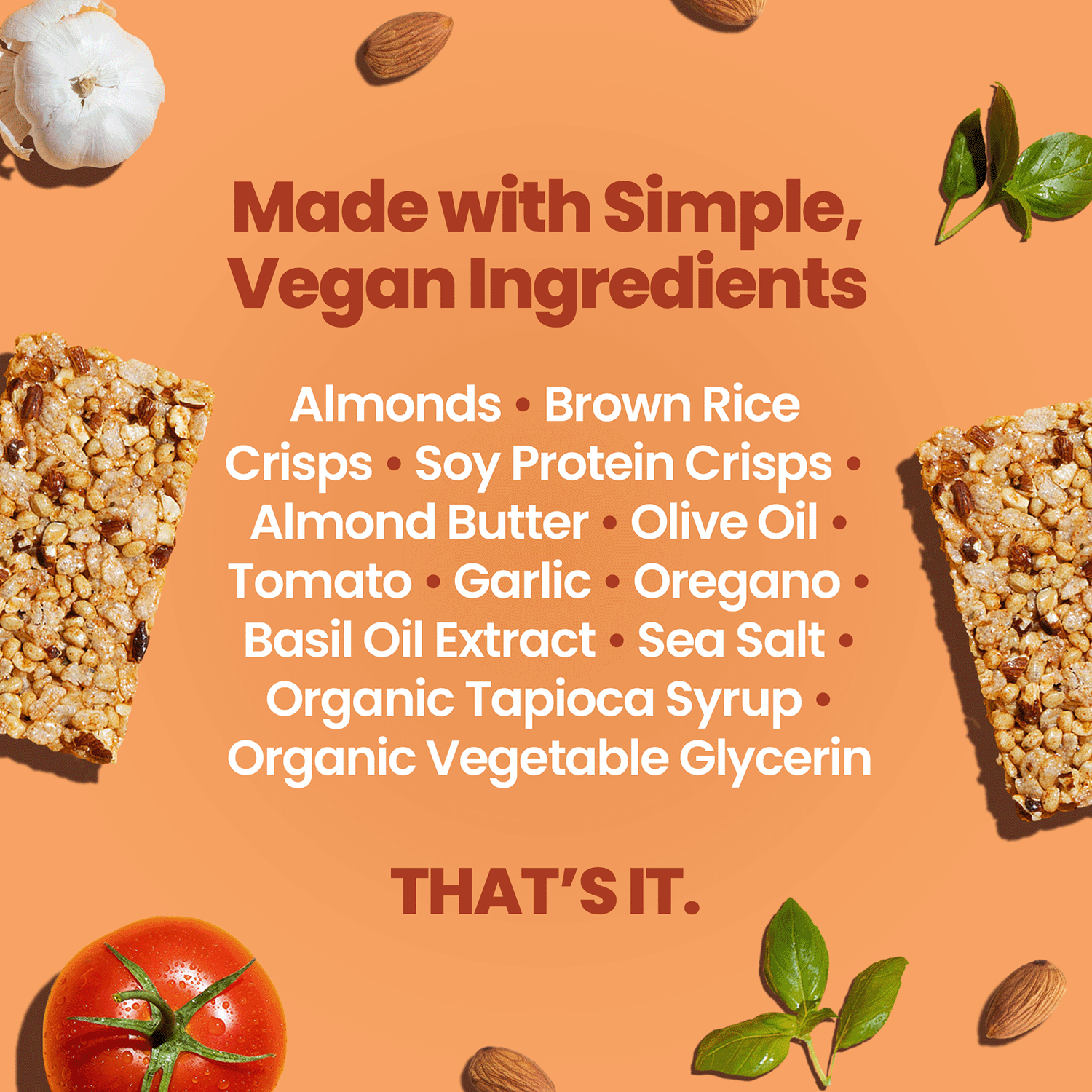 Afar savory protein bars - Italian Bruschetta ingredients